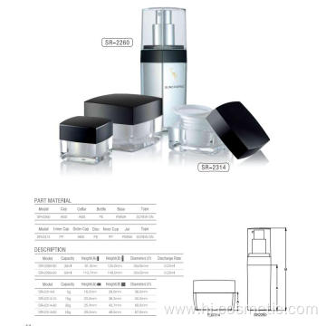 5/15/30/50ml High-grade acrylic cream jar,Square face cream jar Acrylic cosmetic bottle